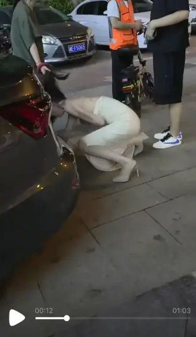 《白裙女子被抓头发跳河》HD高清无广告播放-原配街头揪头发致跳河事件完整版-免费观看全事件真相视频