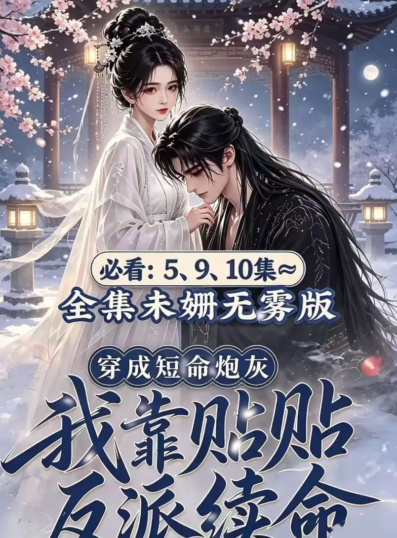 穿书炮灰反派续命题材AI漫剧黄果版《穿成短命炮灰，我靠贴贴反派续命》未删减全集高清免费观看资源分享